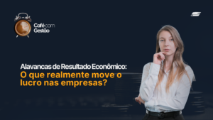 Gráfico de alavancas de resultado financeiro empresarial